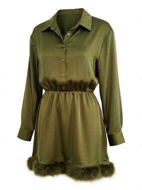 cider green dress Apple Sippin Mini in Hunter S / hunter-green it is a sweet piece of elevated style Cider Green Square Neck Ruched